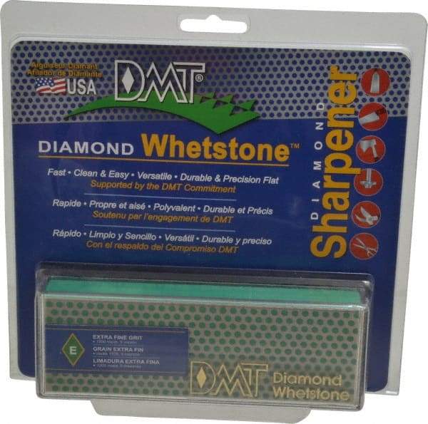 DMT - 6" Long x 2" Wide x 3/4" Thick, Diam ond Sharpening Stone - Rectangle, 1200 Grit, Extra Fine Grade - Americas Tooling