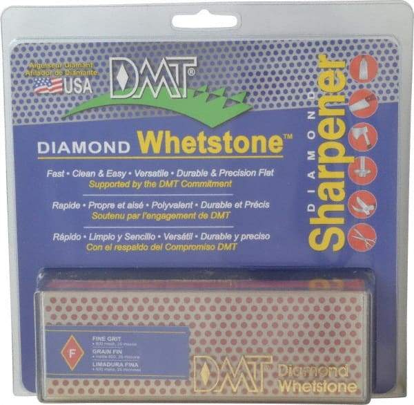 DMT - 6" Long x 2" Wide x 3/4" Thick, Diam ond Sharpening Stone - Rectangle, 600 Grit, Fine Grade - Americas Tooling