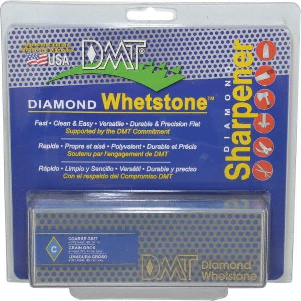 DMT - 6" Long x 2" Wide x 3/4" Thick, Diam ond Sharpening Stone - Rectangle, 325 Grit, Coarse Grade - Americas Tooling