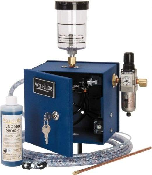 Accu-Lube - 1 Outlet, 10 Ounce Tank Capacity, Micro Lubricant System - 12' Coolant Line Length - Americas Tooling