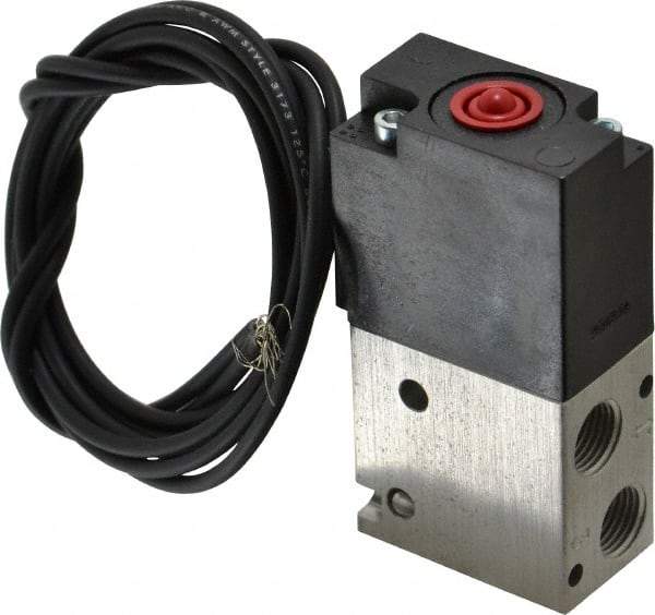 ARO/Ingersoll-Rand - 1/8", 3-Way Body Ported Stacking Solenoid Valve - 120 VAC, 0.2 CV Rate, 2.4" High - Americas Tooling