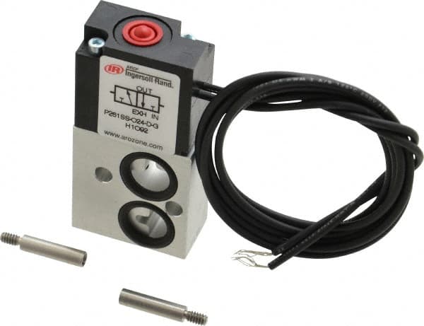 ARO/Ingersoll-Rand - 1/8", 3-Way Stacking Solenoid Valve - 24 VDC, 0.2 CV Rate, 2.4" High - Americas Tooling