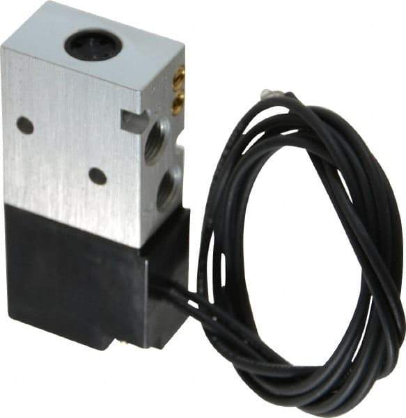 ARO/Ingersoll-Rand - 1/8", 4-Way Body Ported Stacking Solenoid Valve with Speed Control - 12 VDC, 0.2 CV Rate, 2.8" High - Americas Tooling