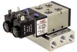 ARO/Ingersoll-Rand - 1/2", 4-Way 3-Position Maxair Stacking Solenoid Valve - 24 VDC, 4.32 CV Rate, 1.97" High - Americas Tooling