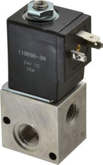 ARO/Ingersoll-Rand - 1/4", CAT Series 3-Way 2-Position Stacking Solenoid Valve - 24 VDC, 0.2 CV Rate, 3-1/2" High - Americas Tooling