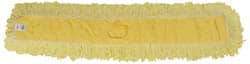 Rubbermaid - 48" Long x 5" Wide Yarn Blend Dust Mop Head - Envelope Connection, Yellow, Looped Head - Americas Tooling