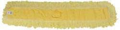 Rubbermaid - 48" Long x 5" Wide Yarn Blend Dust Mop Head - Envelope Connection, Yellow, Looped Head - Americas Tooling