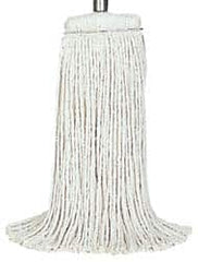 Rubbermaid - White Head Band, Large Rayon Cut End Mop Head - 4 Ply, Screw On Connection, Use for Finishing - Americas Tooling