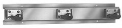 Bradley - 4" High, Stainless Steel with Rubber Holders, Wall Strip Organizer - 36" Long, 4 Holders - Americas Tooling