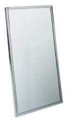 Bradley - 24 Inch Wide x 36 Inch High, Theft Resistant Rectangular Glass Washroom Mirror - Stainless Steel Frame - Americas Tooling