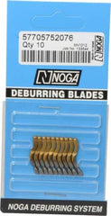 Noga - N1 Right-Handed High Speed Steel Deburring Swivel Blade - Use on Cross Hole, Hole Edge & Straight Edge Surfaces - Americas Tooling