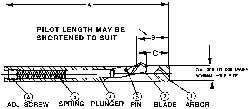 Cogsdill Tool - 39/64" Hole, No. 4 Blade, Type B Power Deburring Tool - One Piece, 6.44" OAL, 0.9" Pilot, 1.31" from Front of Tool to Back of Blade - Americas Tooling