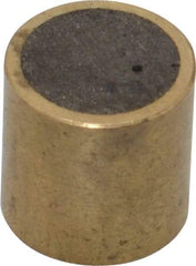 Mag-Mate - 3/8" Diam x 3/8" High, 2-1/2 Lb Average Pull Force, 5 Lb Max Pull Force, Neodymium Rare Earth Shielded Magnet - Brass Shield, 0.032" Shielding Wall Thickness - Americas Tooling