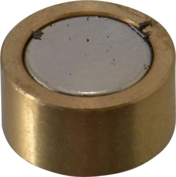 Mag-Mate - 1/2" Diam x 1/4" High, 2.13 Lb Average Pull Force, 4-1/4 Lb Max Pull Force, Neodymium Rare Earth Shielded Magnet - 0.062" Shielding Wall Thickness - Americas Tooling