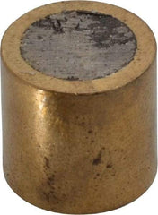 Mag-Mate - 1/2" Diam x 1/2" High, 3-1/2 Lb Average Pull Force, 7 Lb Max Pull Force, Neodymium Rare Earth Shielded Magnet - Brass Shield, 0.062" Shielding Wall Thickness - Americas Tooling