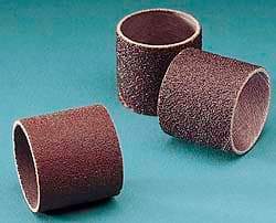 3M - 40 Grit Aluminum Oxide Coated Spiral Band - 3/8" Diam x 1/2" Wide, Coarse Grade - Americas Tooling