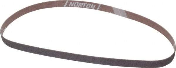 Norton - 1/2" Wide x 24" OAL, 40 Grit, Aluminum Oxide Abrasive Belt - Aluminum Oxide, Coarse, Coated, X Weighted Cloth Backing, Series R283 - Americas Tooling