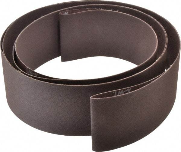 Norton - 3" Wide x 132" OAL, 120 Grit, Aluminum Oxide Abrasive Belt - Aluminum Oxide, Fine, Coated, X Weighted Cloth Backing, Series R228 - Americas Tooling