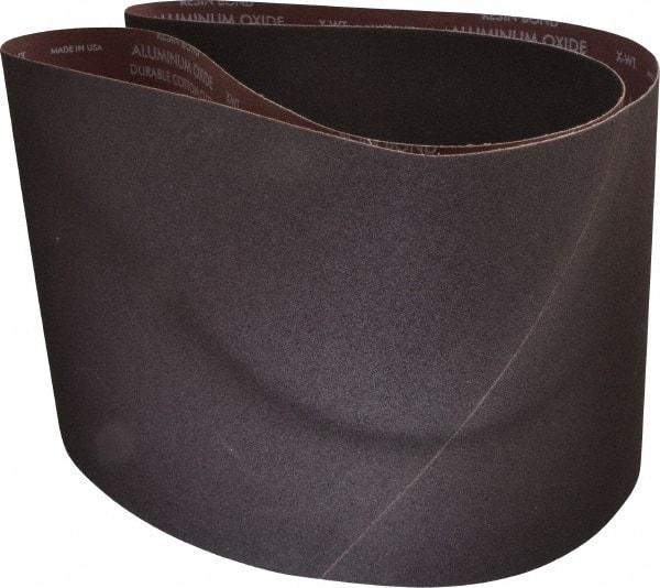 Norton - 10" Wide x 70-1/2" OAL, 80 Grit, Aluminum Oxide Abrasive Belt - Aluminum Oxide, Medium, Coated, X Weighted Cloth Backing, Series R228 - Americas Tooling