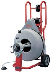 Ridgid - Electric Battery Drain Cleaning Machine - For 3" to 8" Pipe, 100' Cable, 200 Max RPM - Americas Tooling