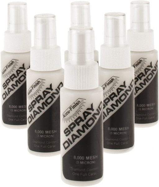 Accu-Finish - 2 oz Diamond Spray Compound - 8,000 Grit, Clear, Use on Ceramic - Americas Tooling