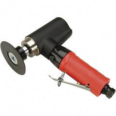 Autobrade Red - 3" Max Disc, 20,000 RPM, Pneumatic Handheld Disc Sander - 22 CFM, 1/4 NPT Inlet, 0.5 hp, 90 psi - Americas Tooling