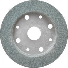 Norton - 6" Diam, 4" Hole Size, 1" Overall Thickness, 60 Grit, Type 2 Tool & Cutter Grinding Wheel - Medium Grade, Silicon Carbide, I Hardness, Vitrified Bond, 3,600 RPM - Americas Tooling