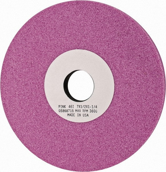 Grier Abrasives - 7" Diam x 1-1/4" Hole x 1/2" Thick, I Hardness, 46 Grit Surface Grinding Wheel - Americas Tooling