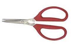 Clauss - 1-1/2" LOC, 6-1/4" OAL Stainless Steel Standard Shears - Ambidextrous, Plastic Straight Handle, For General Purpose Use - Americas Tooling