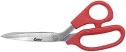 Clauss - 3-1/4" LOC, 8" OAL Stainless Steel Standard Shears - Ambidextrous, Plastic Offset Handle, For General Purpose Use - Americas Tooling