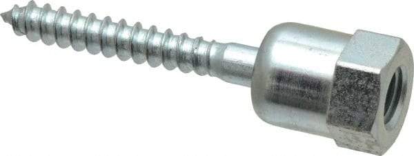 Buildex - 3/8" Zinc-Plated Steel Vertical (End Drilled) Mount Threaded Rod Anchor - 5/8" Diam x 2" Long, Swivel Head, 1,760 Lb Ultimate Pullout, For Use with Wood - Americas Tooling