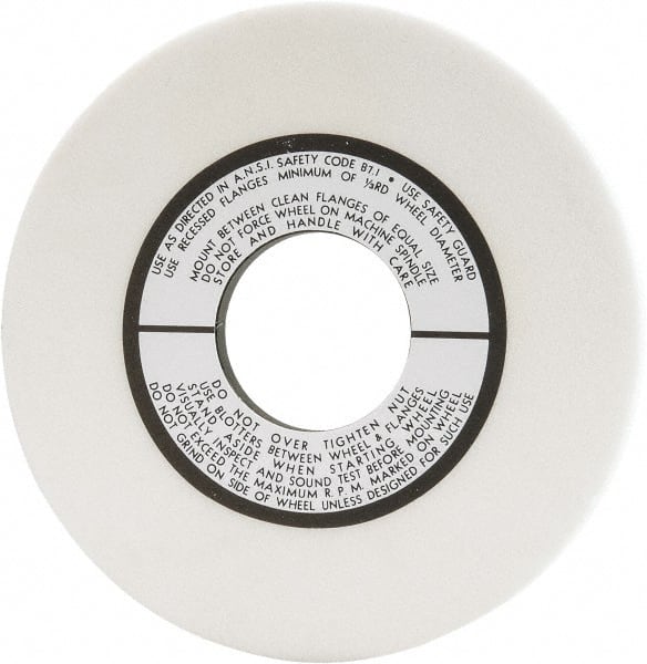 Grier Abrasives - 10" Diam x 3" Hole x 1/2" Thick, H Hardness, 60 Grit Surface Grinding Wheel - Americas Tooling