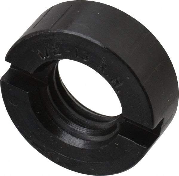 Sopko - 7/8" Diam Grinding Wheel Spindle Slotted Nut - 1/2-13 Thread Size, Right Handed, 5/16" Thick - Americas Tooling