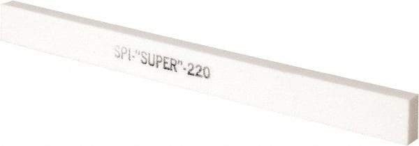 Made in USA - 220 Grit Aluminum Oxide Rectangular Polishing Stone - Very Fine Grade, 1/2" Wide x 6" Long x 1/4" Thick - Americas Tooling