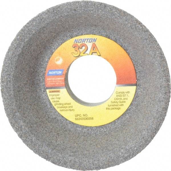 Norton - 4" Diam, 1-1/4" Hole Size, 1-1/2" Overall Thickness, 60 Grit, Type 11 Tool & Cutter Grinding Wheel - Medium Grade, Aluminum Oxide, J Hardness, Vitrified Bond, 5,730 RPM - Americas Tooling