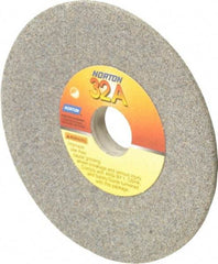 Norton - 4" Diam, 3/4" Hole Size, 1/2" Overall Thickness, 60 Grit, Type 12 Tool & Cutter Grinding Wheel - Medium Grade, Aluminum Oxide, K Hardness, Vitrified Bond, 6,210 RPM - Americas Tooling