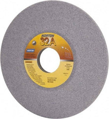 Norton - 6" Diam, 1-1/4" Hole Size, 1/2" Overall Thickness, 60 Grit, Type 12 Tool & Cutter Grinding Wheel - Medium Grade, Aluminum Oxide, K Hardness, Vitrified Bond, 4,140 RPM - Americas Tooling