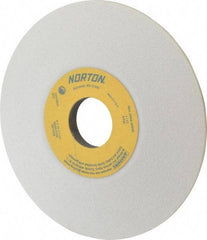 Norton - 6" Diam, 1-1/4" Hole Size, 1/2" Overall Thickness, 60 Grit, Type 12 Tool & Cutter Grinding Wheel - Medium Grade, Aluminum Oxide, K Hardness, Vitrified Bond, 4,140 RPM - Americas Tooling