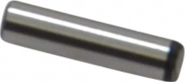 Value Collection - 3/32" Diam x 3/8" Pin Length Grade 8 Alloy Steel Standard Dowel Pin - C 50-58 Hardness, 1,800 Lb Breaking Strength, 1 Beveled & 1 Rounded End - Americas Tooling