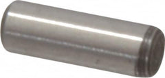 Value Collection - 1/8" Diam x 3/8" Pin Length Grade 8 Alloy Steel Standard Dowel Pin - C 50-58 Hardness, 3,200 Lb Breaking Strength, 1 Beveled & 1 Rounded End - Americas Tooling