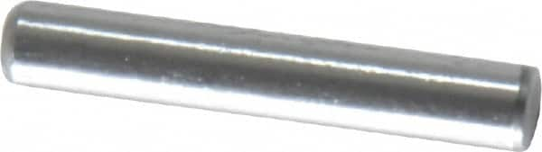 Value Collection - 1/8" Diam x 3/4" Pin Length Grade 8 Alloy Steel Standard Dowel Pin - C 50-58 Hardness, 3,200 Lb Breaking Strength, 1 Beveled & 1 Rounded End - Americas Tooling