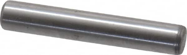 Value Collection - 1/4" Diam x 1-1/2" Pin Length Grade 8 Alloy Steel Standard Dowel Pin - C 50-58 Hardness, 12,800 Lb Breaking Strength, 1 Beveled & 1 Rounded End - Americas Tooling