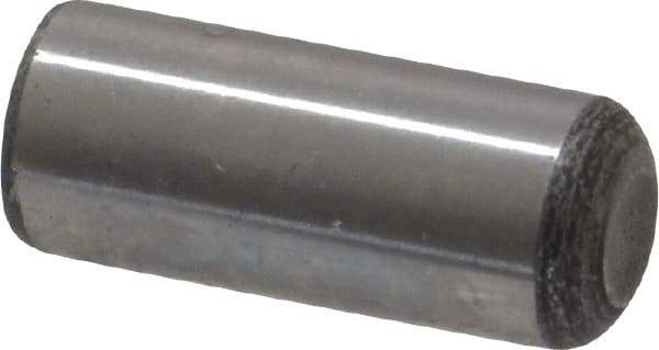 Value Collection - 5/16" Diam x 3/4" Pin Length Grade 8 Alloy Steel Standard Dowel Pin - C 50-58 Hardness, 20,000 Lb Breaking Strength, 1 Beveled & 1 Rounded End - Americas Tooling