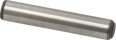 Value Collection - 3/8" Diam x 2" Pin Length Grade 8 Alloy Steel Standard Dowel Pin - C 50-58 Hardness, 28,700 Lb Breaking Strength, 1 Beveled & 1 Rounded End - Americas Tooling