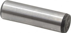 Value Collection - 7/16" Diam x 1-1/2" Pin Length Grade 8 Alloy Steel Standard Dowel Pin - C 50-58 Hardness, 39,100 Lb Breaking Strength, 1 Beveled & 1 Rounded End - Americas Tooling