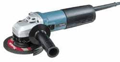 Makita - 4-1/2" Wheel Diam, 2,800 to 10,500 RPM, Corded Angle & Disc Grinder - 5/8-11 Spindle, 120 Volts, 12 Amps - Americas Tooling