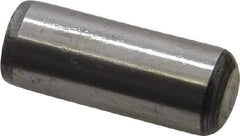 Value Collection - 1/2" Diam x 1-1/4" Pin Length Grade 8 Alloy Steel Standard Dowel Pin - C 50-58 Hardness, 51,000 Lb Breaking Strength, 1 Beveled & 1 Rounded End - Americas Tooling