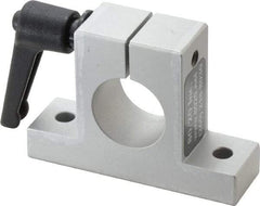 80/20 Inc. - 3 Inch Wide x 2-1/8 Inch High x 7/8 Inch Deep Horizontal Quick Clamp - 1.004 Inch Hole x 0.257 Inch Bolt Hole Diameter - Americas Tooling