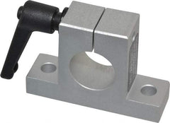 80/20 Inc. - 3 Inch Wide x 2-1/8 Inch High x 7/8 Inch Deep Horizontal Quick Clamp - 1.004 Inch Hole x 0.328 Inch Bolt Hole Diameter - Americas Tooling