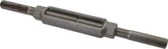 Made in USA - 10,000 Lb Load Limit, 1" Thread Diam, 6" Take Up, Steel Stub & Stub Turnbuckle - 8-3/4" Body Length, 1-3/8" Neck Length, 18" Closed Length - Americas Tooling